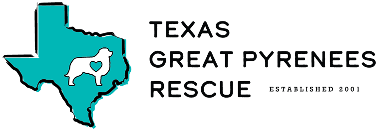 Texas Great Pyrenees Rescue, established 2001. Go to the TGPR home page